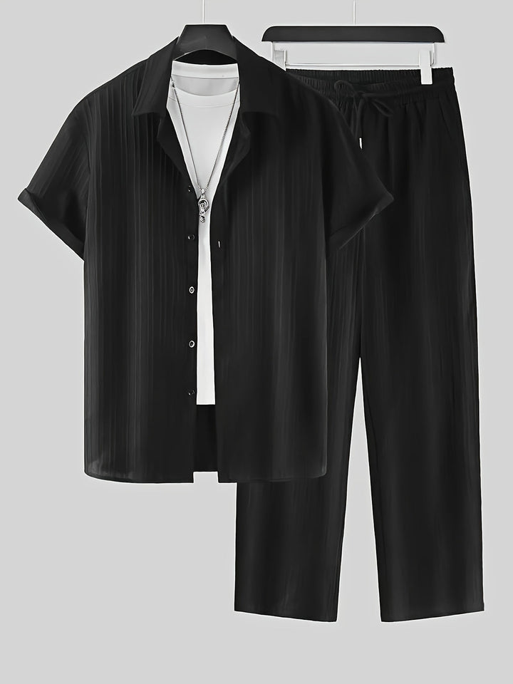Herren Set | Straight | Mit Kragen &amp; Kordel | Sommer