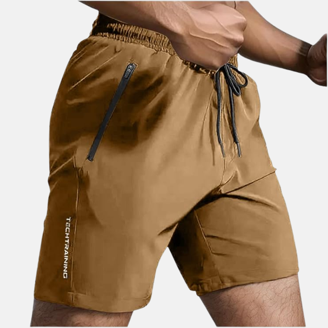 Herren Sport Shorts | Straight | Mit Reißverschlusstasche | Sommer