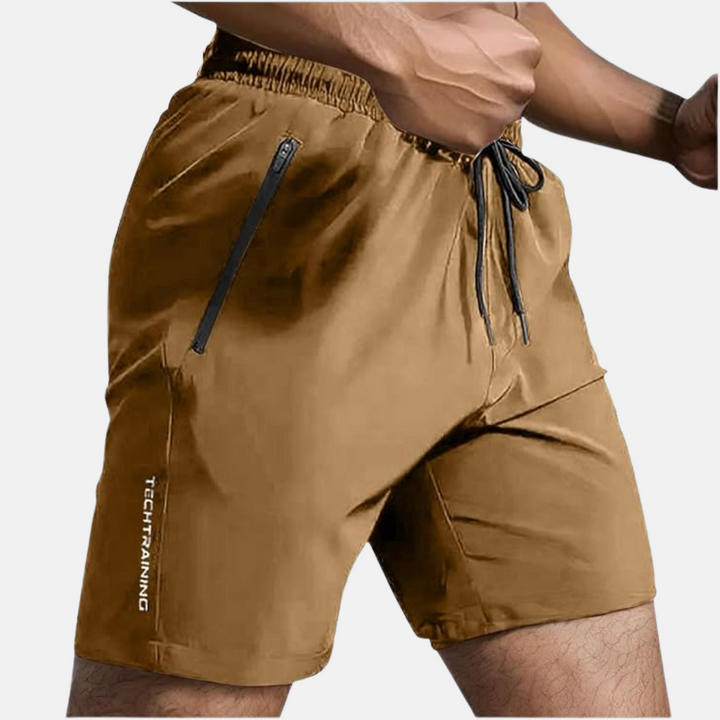 Herren Sport Shorts | Straight | Mit Reißverschlusstasche | Sommer