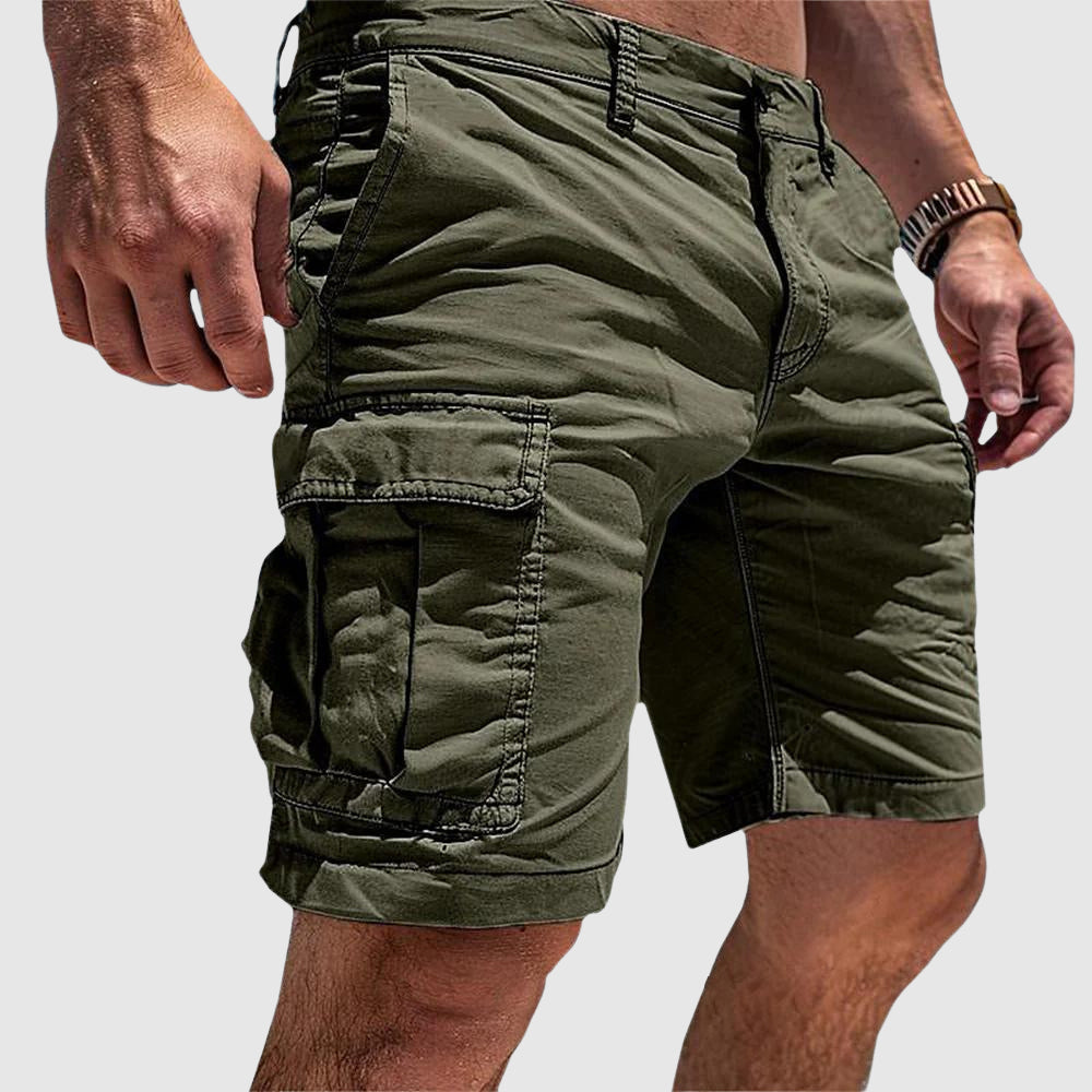 Herren Cargo Shorts | Gerade Passform | Mit Reißverschluss | Sommer