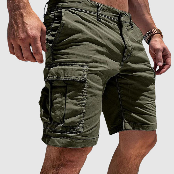 Herren Cargo Shorts | Gerade Passform | Mit Reißverschluss | Sommer