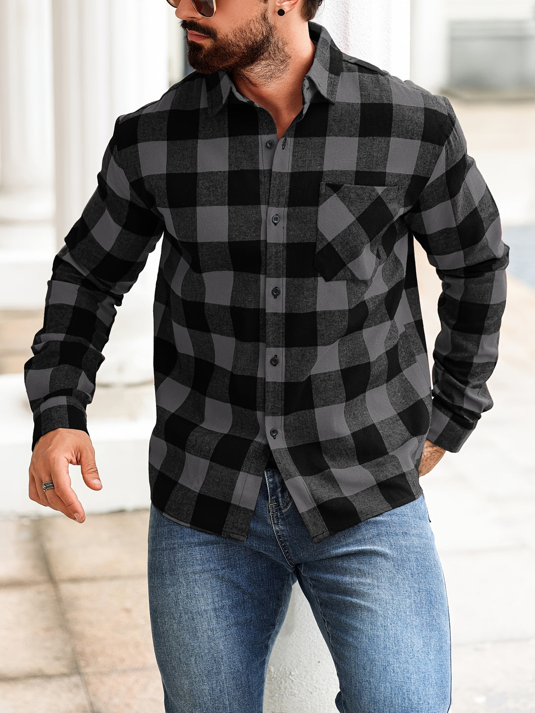 Herren Hemd | Langarm | Lockerer Schnitt | Casual Kleider