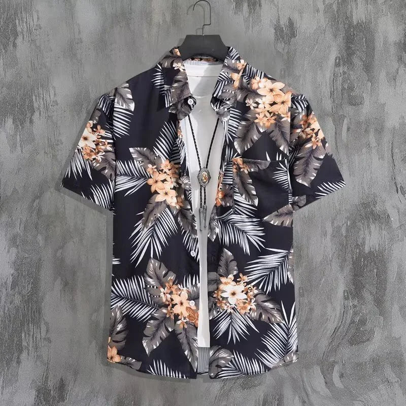Herren Shirt | Oversized | Blumenprint | Sommer