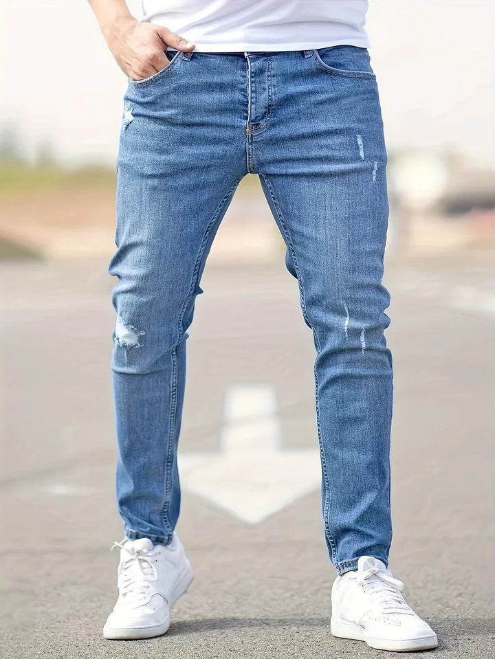 Herren Jeans | Slimfit | Distressed Details | Sommer