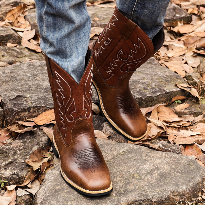 Schuhe Herren | Western Cowboy Boots | Vintage Bestickt Design