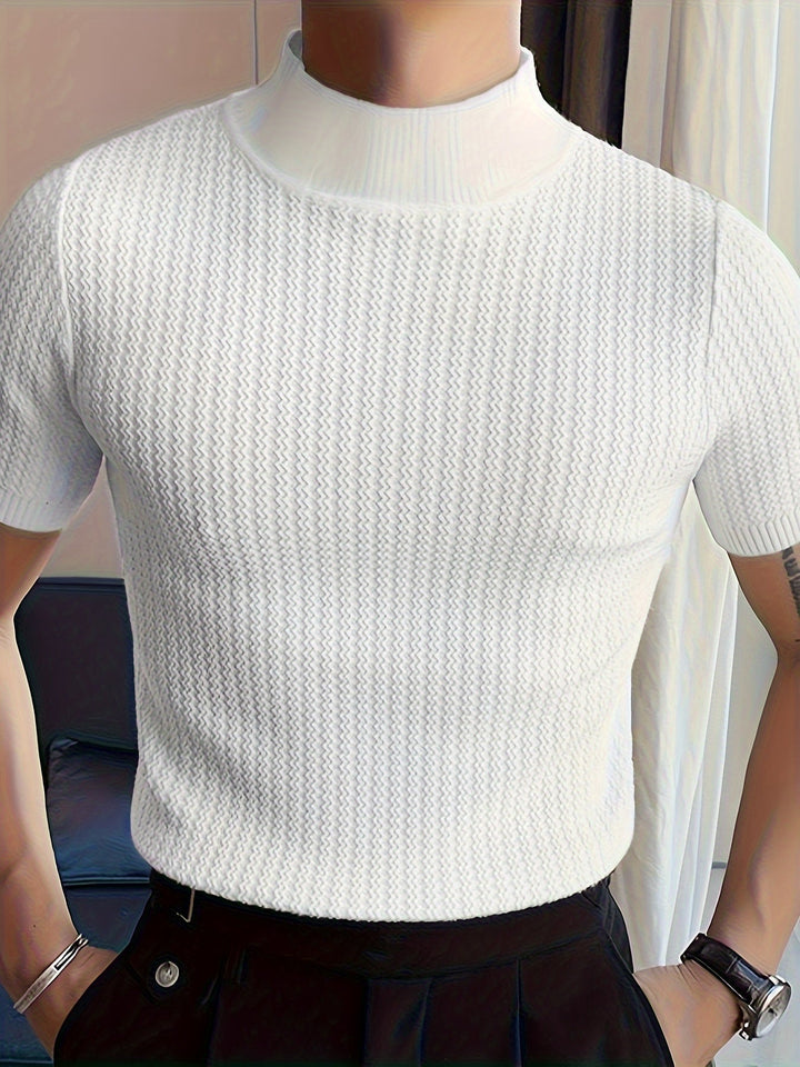 Herren Strickshirt | Slim Fit | Strukturdesign | Sommer