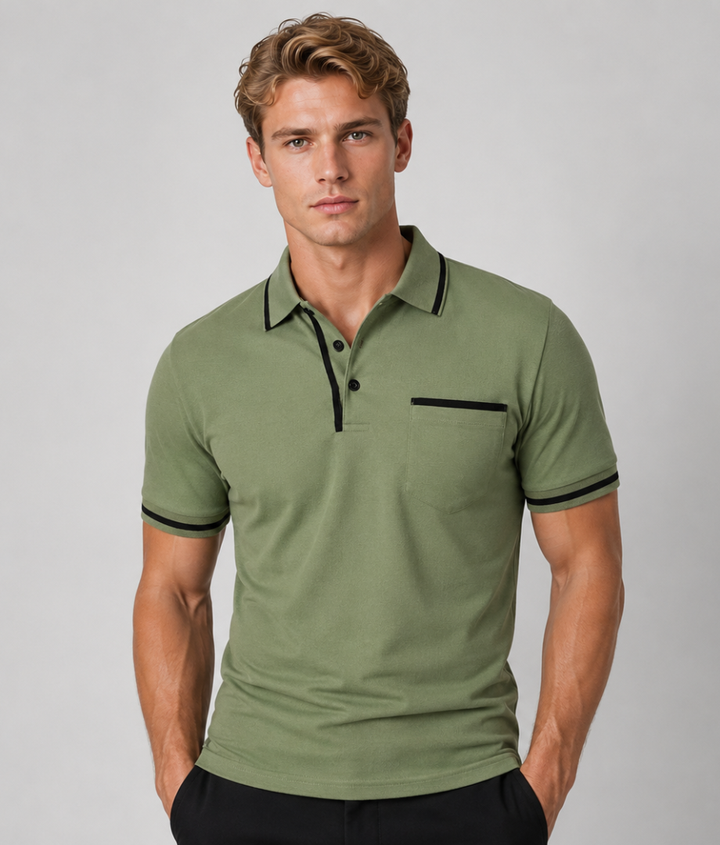 Herren Polohemd | Schmale Passform | Mit Knopfleiste | Sommer