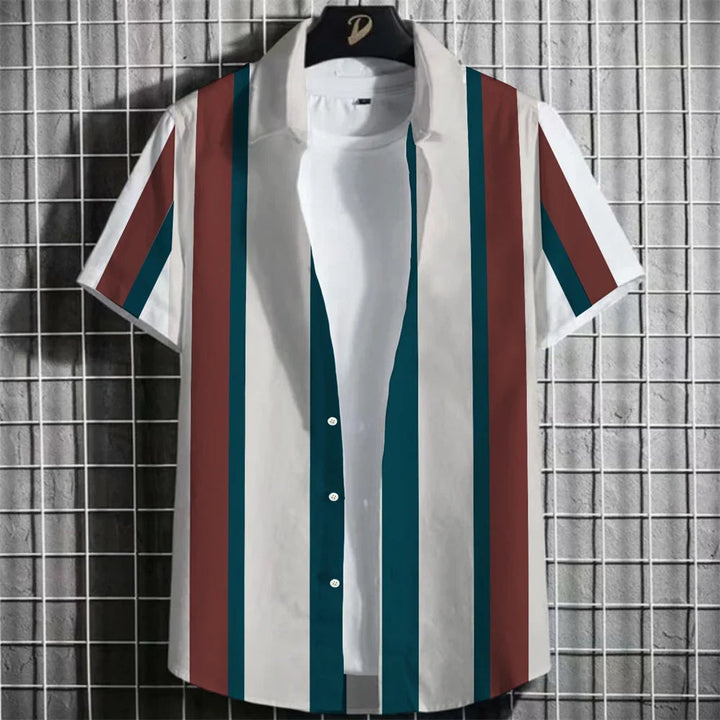 Herren Shirt | Streifenmuster | Kurzarm | Sommer