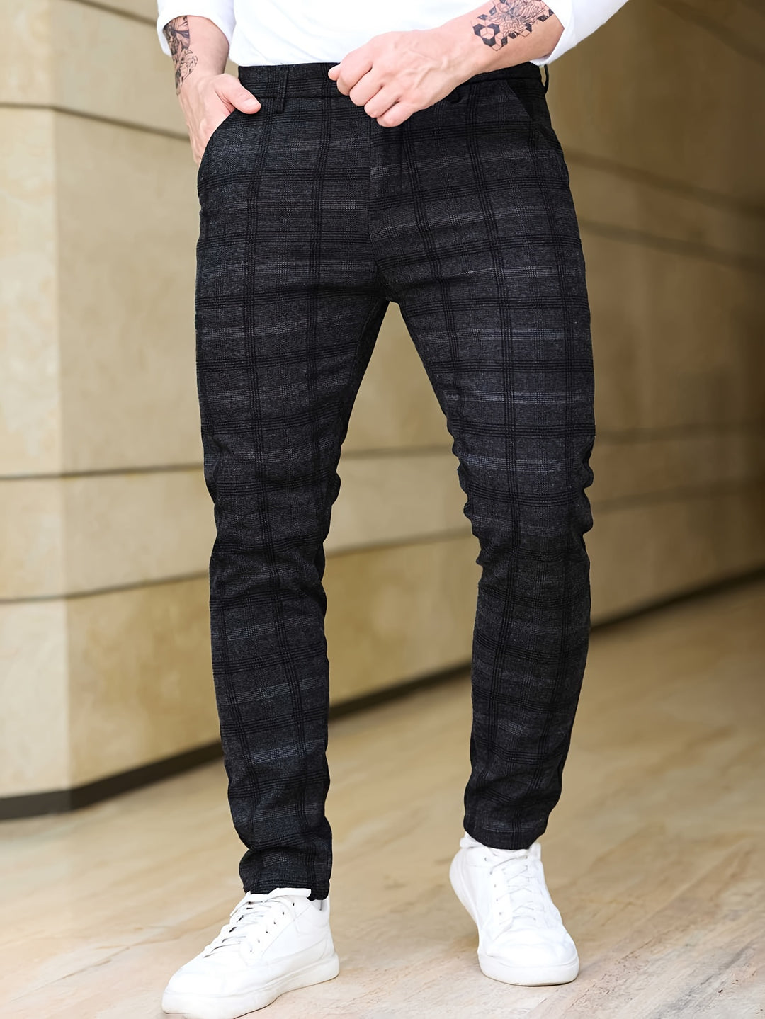 Herren Hose | Slimfit | Karo | Frühling Elegant