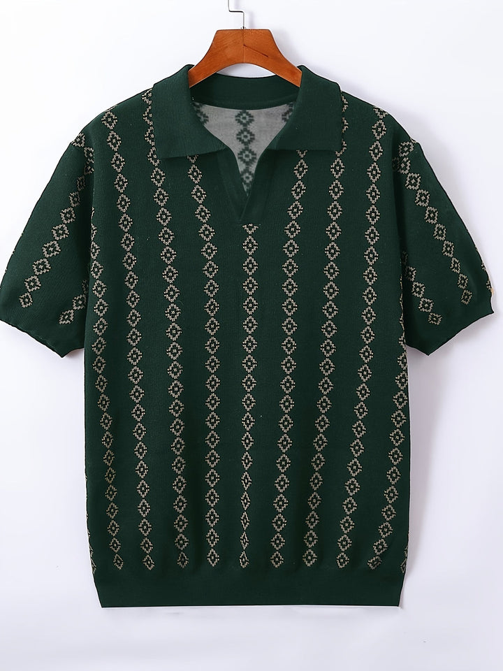 Herren Poloshirt | Gerade Passform | Strukturmuster | Sommer