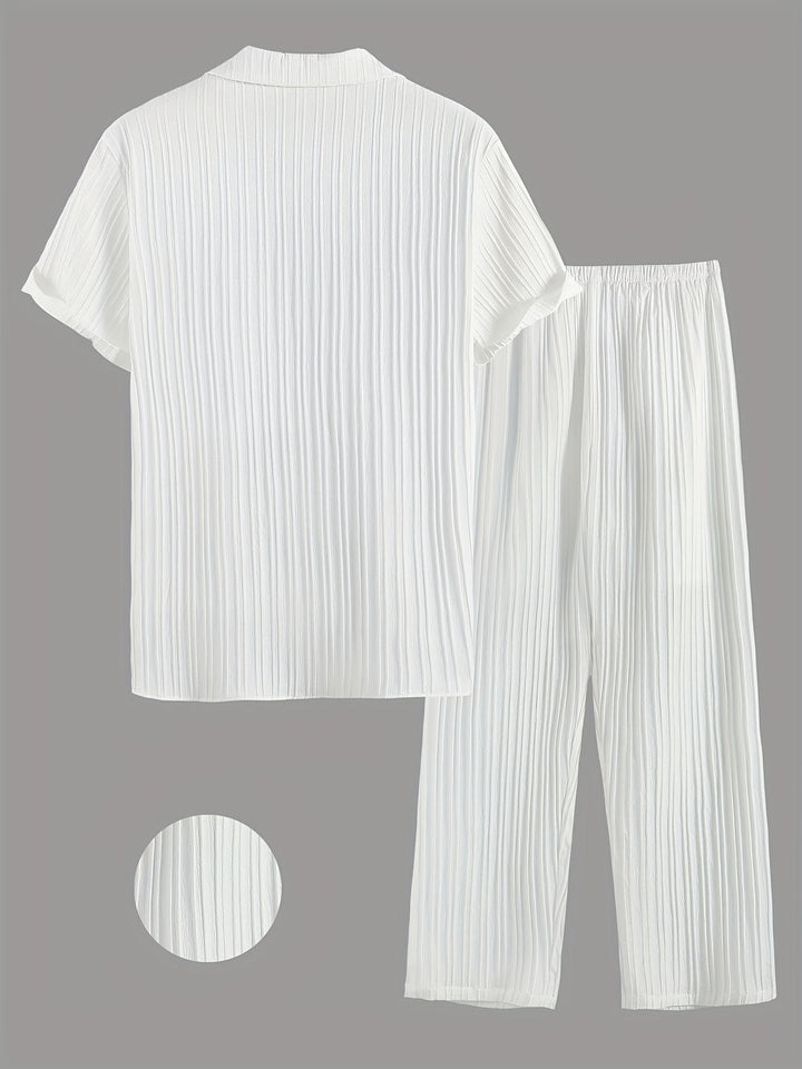 Herren Set | Relaxed Fit | Gerippte Struktur | Sommer