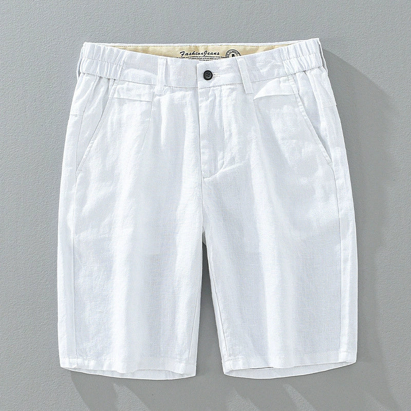 Herren Shorts | Straight | Mit Knopfverschluss Linen | Sommer