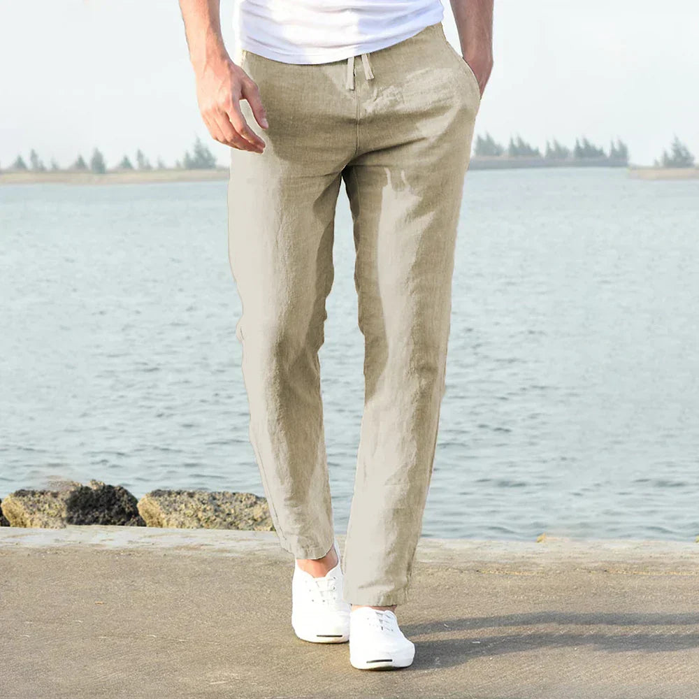 Herren Hose | Straight | Kordelzug | Sommer