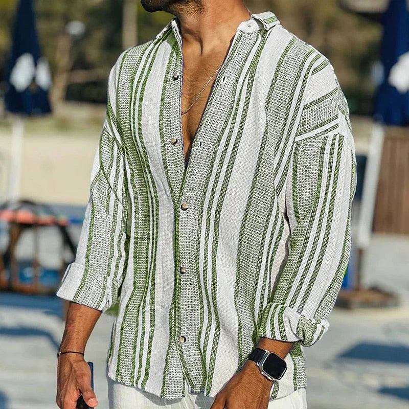 Herren Hemd | Oversized | Mit Knopfleiste | Sommer Coast