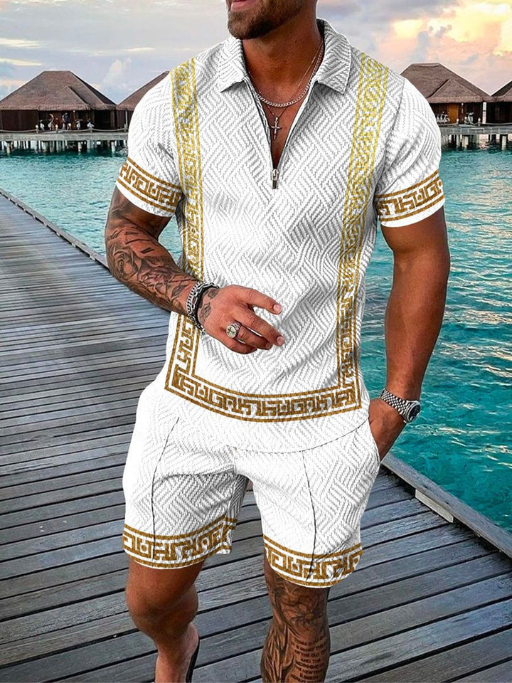 Herren Set | Slimfit | Mit Reißverschluss | Sommer Royale