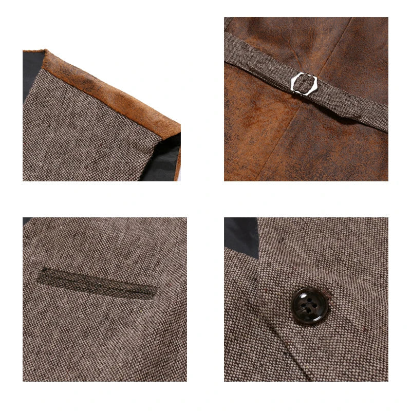 Herren Weste | Vintage Patchwork Weste | Reversible Bodywarmer