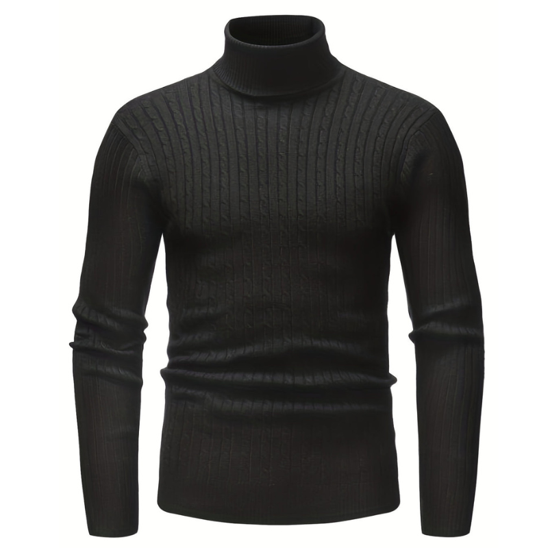 Pullover Herren | Slim Fit Strickdesign | Rollkragenpullover Herren Warm