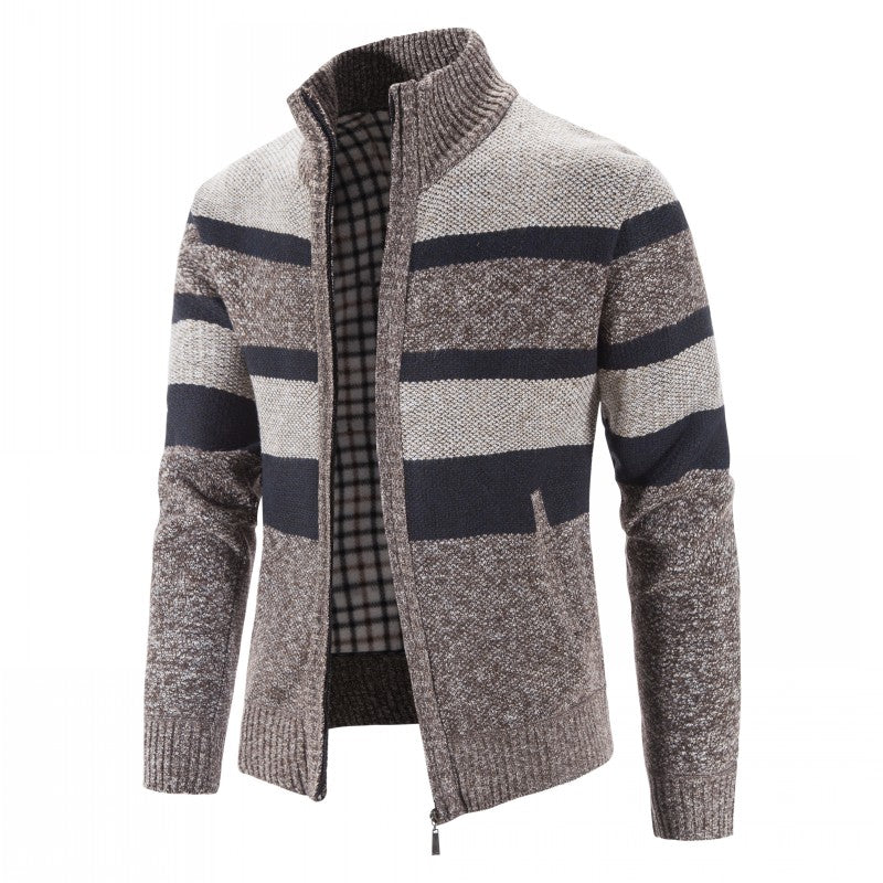 Cardigan | Jacke Herren Regular Fit | Mit Modernem Stehkragen