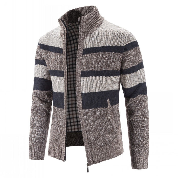 Cardigan | Jacke Herren Regular Fit | Mit Modernem Stehkragen