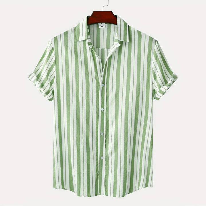 Herren Shirt | Breite Streifen | Klassischer Kragen | Sommer