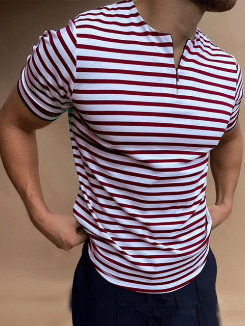 Herren T-Shirt | Streifen Design | Kurzarm Stil | Sommer