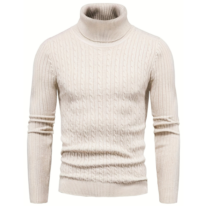 Pullover Herren | Slim Fit Strickdesign | Rollkragenpullover Herren Warm