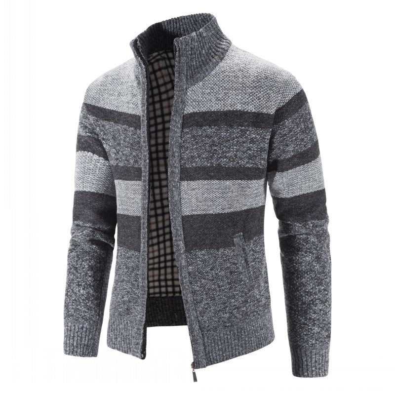 Cardigan | Jacke Herren Regular Fit | Mit Modernem Stehkragen