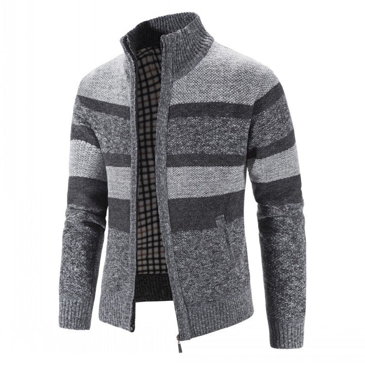 Cardigan | Jacke Herren Regular Fit | Mit Modernem Stehkragen