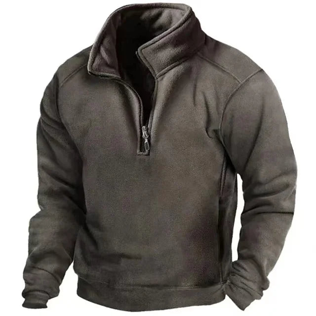 Herren Pullover | Winter Herren Pulli | Warmer Winddichter Half-Zip
