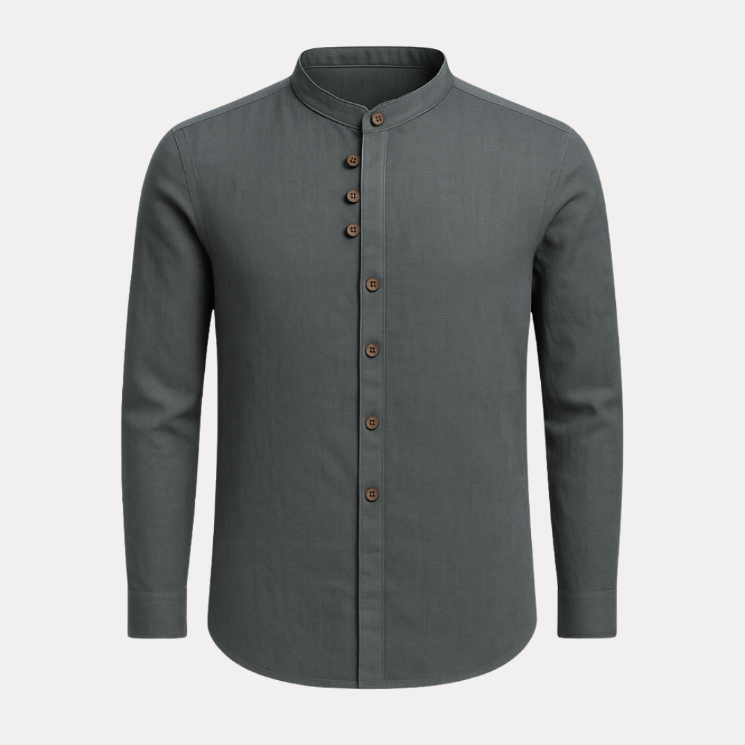 Herren Hemd | Modern Kragenloses Design | Kleider im Trend