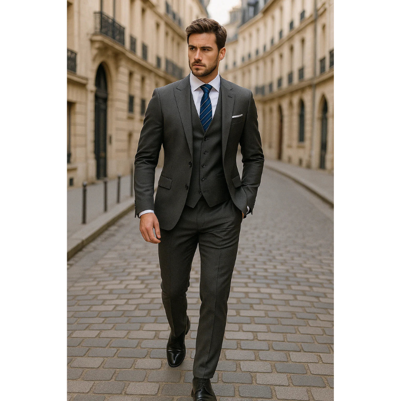 Herren Set | Slim Fit 3-teiliger Anzug | Elegante Herren Kleider