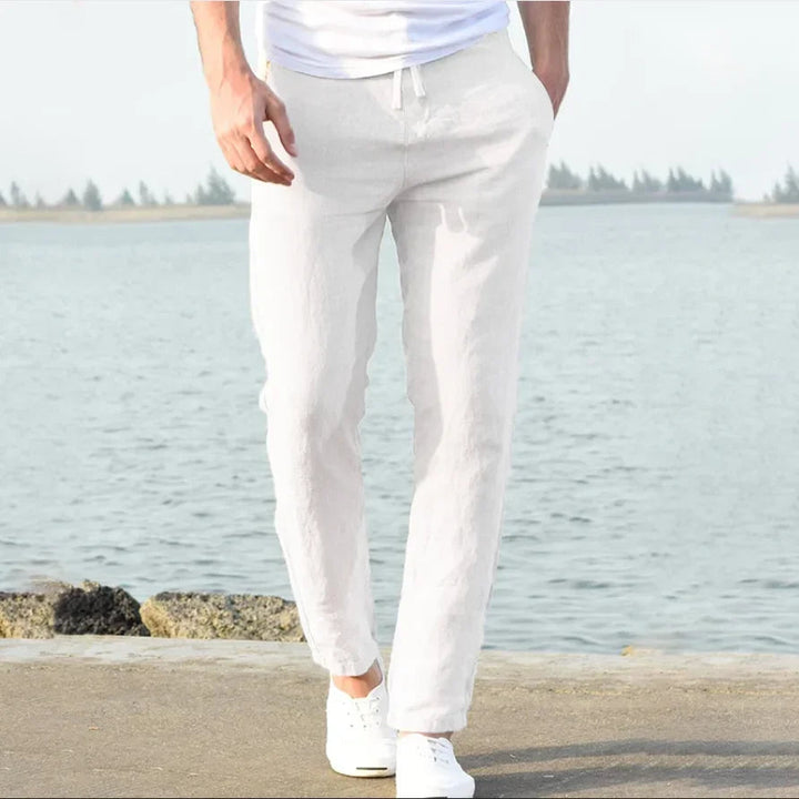 Herren Hose | Slimfit | Mit Kordelzug | Sommer
