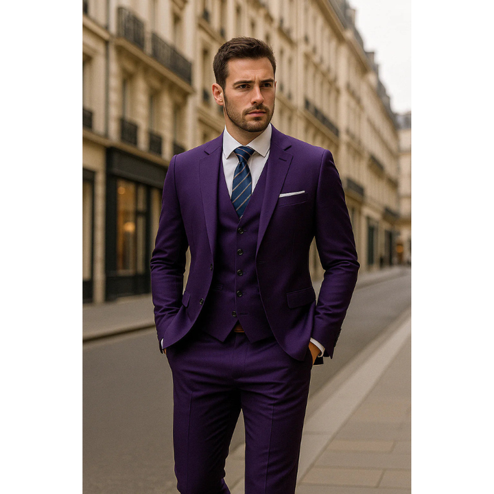 Herren Set | Slim Fit 3-teiliger Anzug | Elegante Herren Kleider