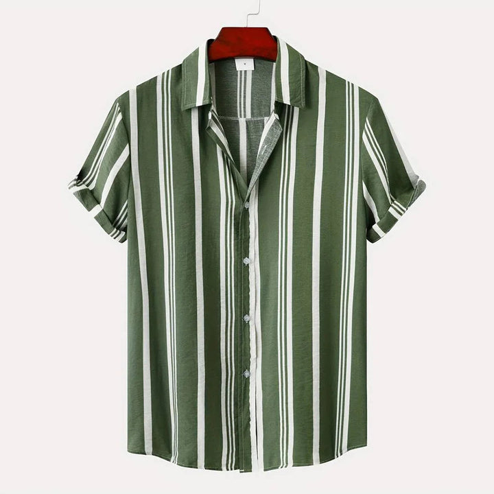 Herren Shirt | Breite Streifen | Klassischer Kragen | Sommer