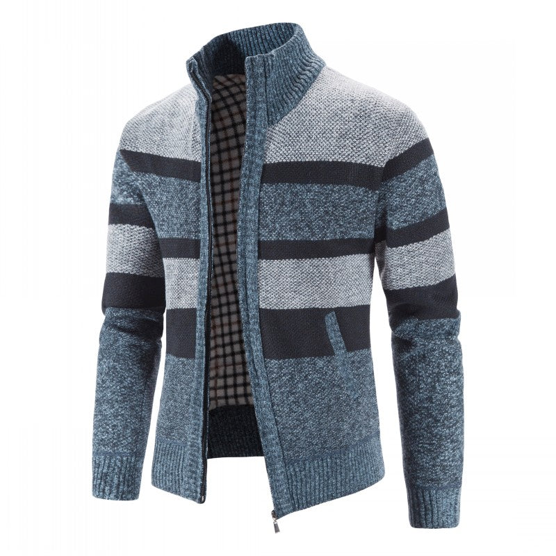 Cardigan | Jacke Herren Regular Fit | Mit Modernem Stehkragen