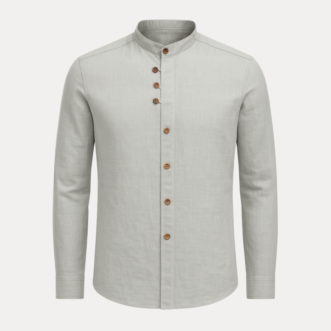 Herren Hemd | Modern Kragenloses Design | Kleider im Trend