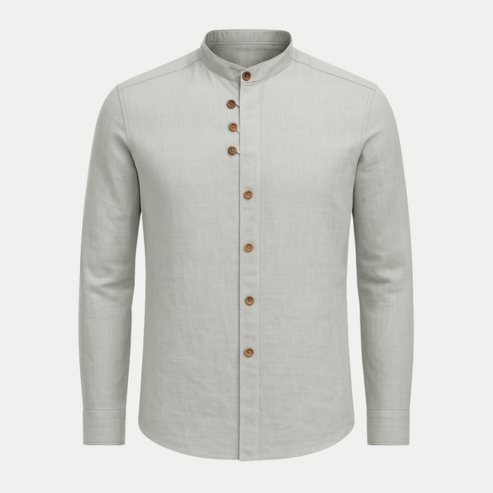 Herren Hemd | Modern Kragenloses Design | Kleider im Trend