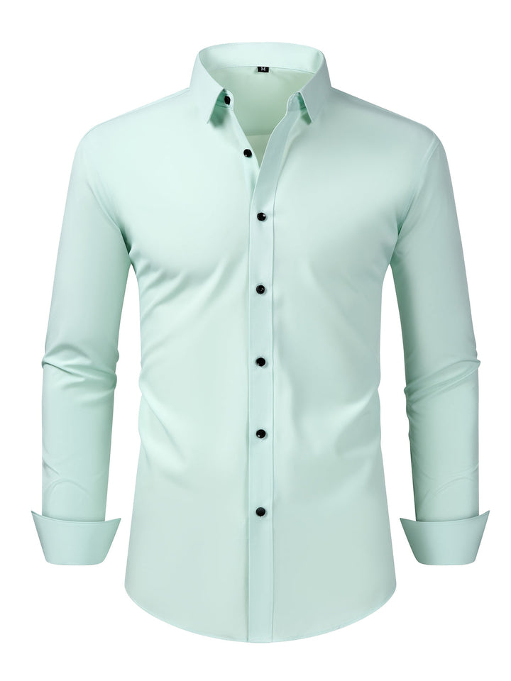 Herren Hemd | Slimfit | Lange Ärmel Knopfleiste | Sommer