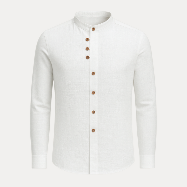 Herren Hemd | Modern Kragenloses Design | Kleider im Trend