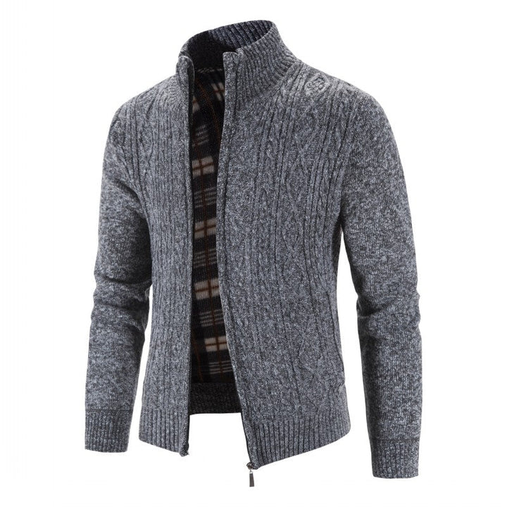 Cardigan | Jacke Herren Regular Fit | Mit Modernem Stehkragen
