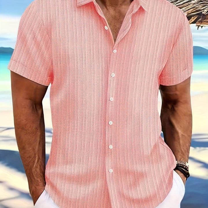 Herren Hemd | Elegant Slimfit | Kurzarm Knopfleiste | Sommer