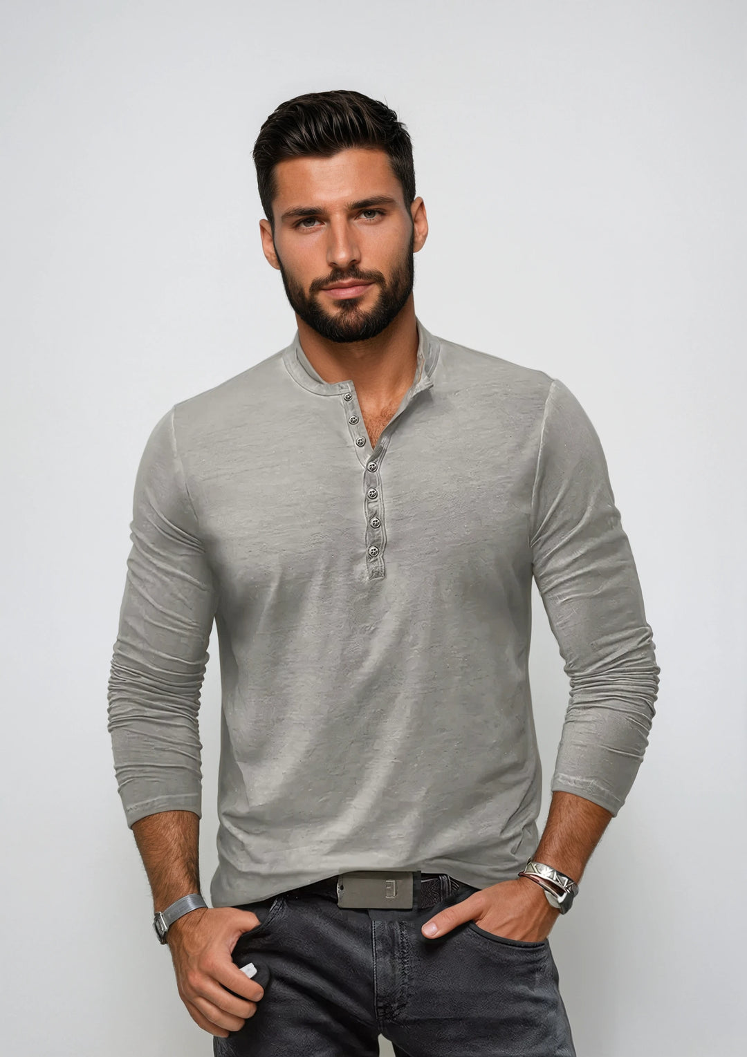 Hemd Herren | Slimfit | Met Knoopjes | Casual