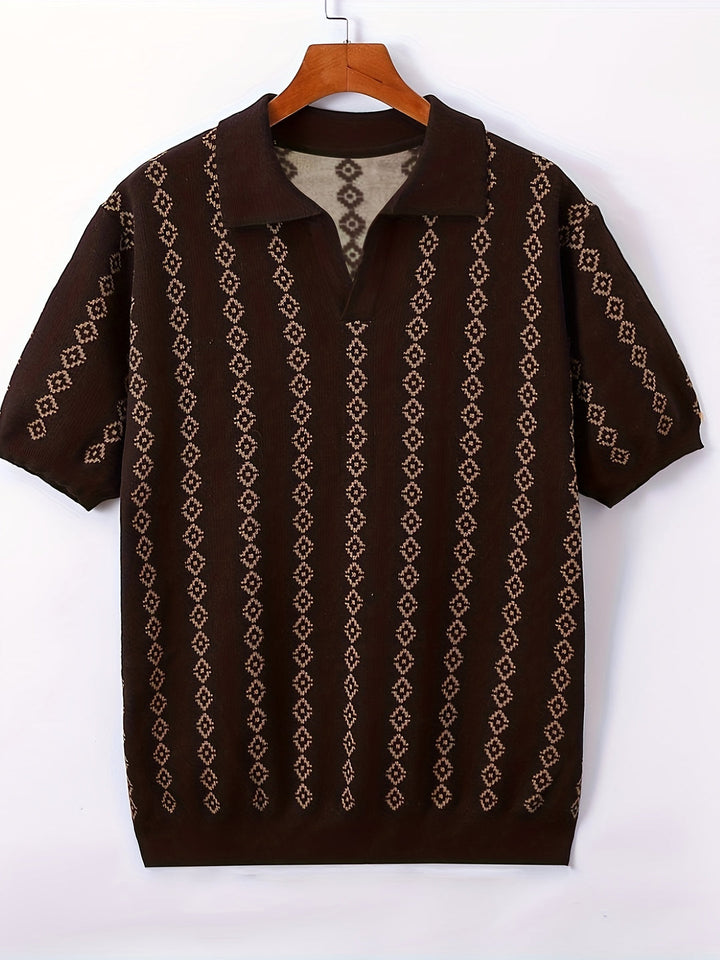 Herren Poloshirt | Gerade Passform | Strukturmuster | Sommer