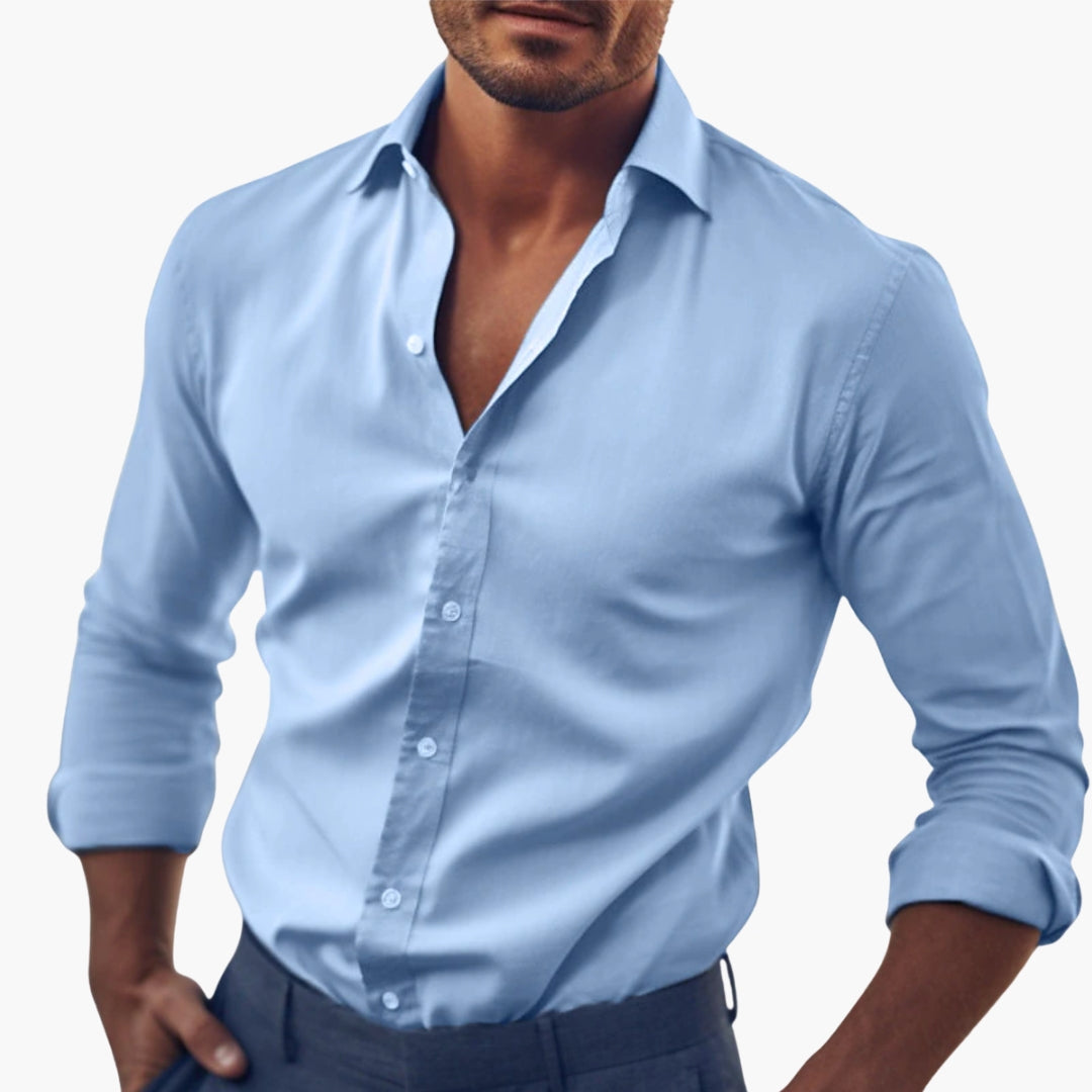 Herren Hemd | Slimfit | Mit Knöpfen | Sommer