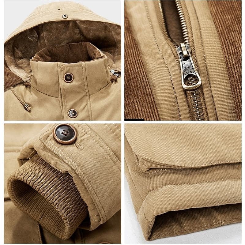 Herren Winterjacke | Warmer Parka | Fleecegefütterte Übergangsjacke