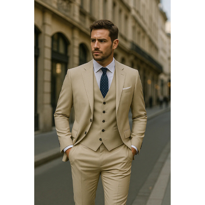Herren Set | Slim Fit 3-teiliger Anzug | Elegante Herren Kleider
