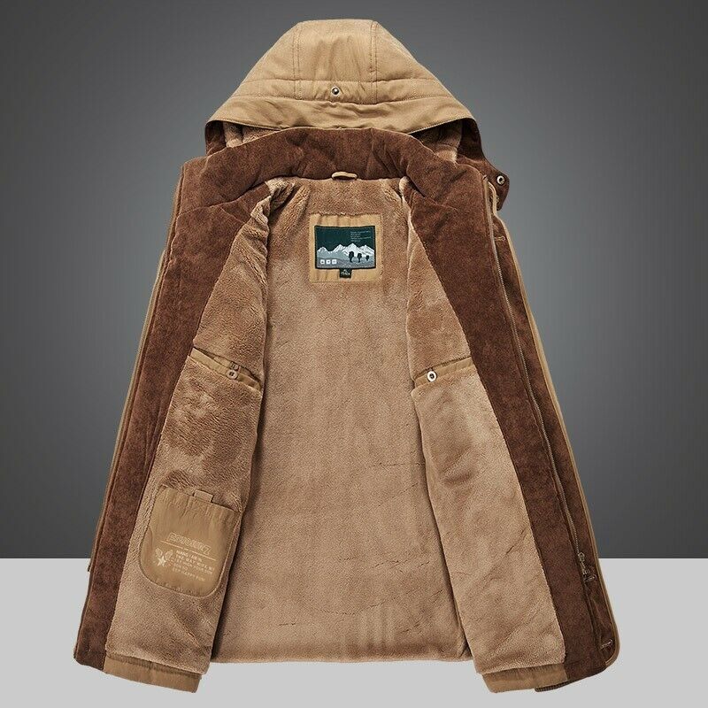 Herren Winterjacke | Warmer Parka | Fleecegefütterte Übergangsjacke