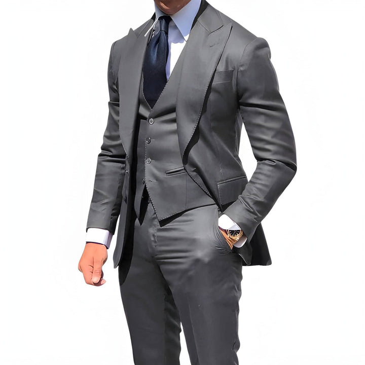 Herren Set | 3-Teilig Elegantes Dreiteilig Anzug | Formelle Kleider Herren