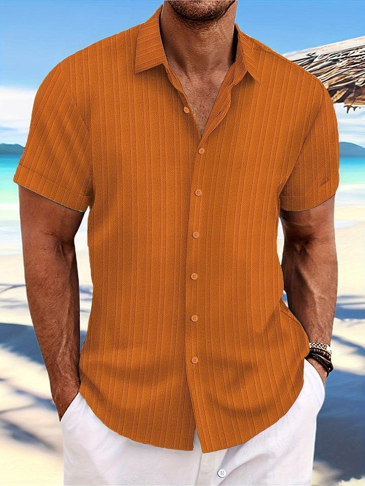 Herren Hemd | Elegant Slimfit | Kurzarm Knopfleiste | Sommer