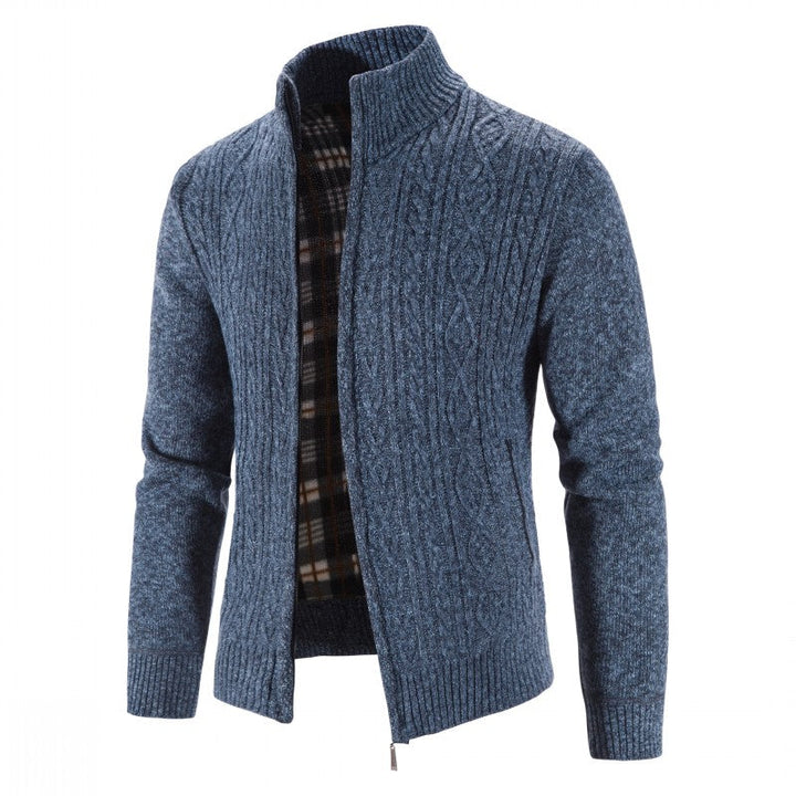 Cardigan | Jacke Herren Regular Fit | Mit Modernem Stehkragen